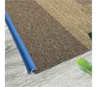 Black White Grey Blue Green Seamless Seamless Transition Strips for Home Office,Floor Transition Strip Self Adhesive Carpet Edge Strip PVC(Light Blue,1m(3.3ft))