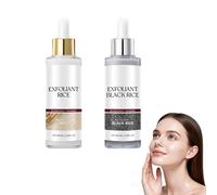 Black & White Rice Exfoliant Set - Siero esfoliante morbido per viso e corpo, riesfoliante per rimuovere la pelle morta sul viso, rimuovere punti neri, umidificazione profonda per tutti i tipi di