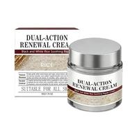 Black White Rice Face Cream - Soothing Repair Hydration Lotion | Light weight fast absorbing formula supports sensitive oily mature skin daily balance morning makeup base night renewal Care 50g