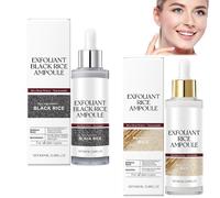 Black White Rice Face Exfoliator,Rice Peeling Ampoule,Soft Exfoliating Face Exfoliator for Pore Minimizer,Ri Ce Bran Water Formula,Hydrating Radiance Boost for All Skin Type (Black and White)