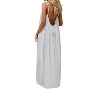 Black White Summer Dress for Women Plus Size Casual Trendy Cotton Sleeveless Backless Cami Dresses Spaghetti Strap Flowy Long Maxi Midi Sundress With back Tie Boho Beach Wedding Guest Dress 2026 xs xl