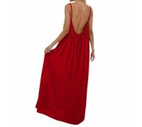 Black White Summer Dress for Women Plus Size Casual Trendy Cotton Sleeveless Backless Cami Dresses Spaghetti Strap Flowy Long Maxi Midi Sundress With back Tie Boho Beach Wedding Guest Dress 2026 xs xl