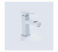 Black White Touch LED Display digitale della temperatura Rubinetto for lavabo Miscelatore freddo caldo Non elettrico for accessori for rubinetti da cucina da bagno(White S)