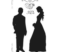 Black & White Wedding Planner Notebook & Newlywed Journal 6 x 9" 120 pages: Wedding Marriage Themed Notebook with Writing Pages & Financial Planning Sections for Newlyweds