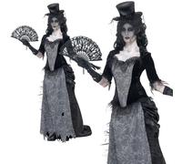 Black Widow Costume Spettrale Città Adulto Zombie Donna Halloween Sposa Vestito