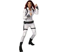 Black Widow Womens White Fancy Dress Costume Medium