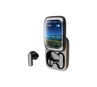 (Black) Wireless Bluetooth Earphones Slide Color Screen Display Noise Reduction
