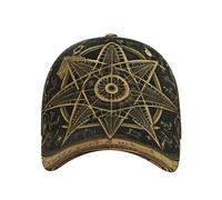 Black Witch Mystic Wiccan Altar Tarot Gold Uomo Donna Snapback cap Traspirante Berretto da Baseball Casual Cappellino da Baseball per Corsa All'Aperto Ciclismo