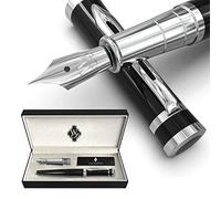 Black with chrome trim - Slim Box - EF Nib Bundle