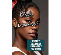Black Woman pocket calendar 2026-2027 for purse: 50 Pages, 4" x 6" Small Planner Contains 24 Months to Refill, Starting From January 1, 2026 Until December 31, 2027, Colorful