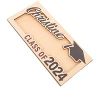 Black Wooden Money Wallet Compact Cash Holder for Graduation Gift