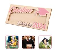 Black Wooden Money Wallet Compact Cash Holder for Graduation Gift