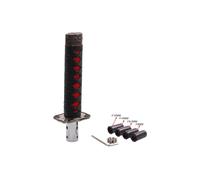 (Black Wrapped Red)Pomello Cambio Spada Samurai Universale Katana Metallo Nero Jdm 15cm