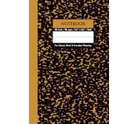 Black & Yellow Ochre Marble School Notebook - Grid, 96 Pages, 5.5" x 8.5", Soft Matte Cover: For schoolwork, math, science, creative projects, and daily planning