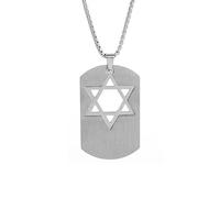 BlackAmazement Collana in acciaio inox 316L con ciondolo a forma di stella di David Star of David, argento nero e oro da donna, Acciaio inossidabile