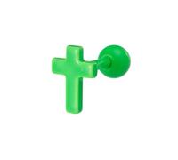 BlackAmazement Piercing helix, trago, in acciaio inox 316L, a forma di croce, multicolore, Gesù Cristo, Cristo, verde, viola, rosa, arancione, bianco, da donna, Acciaio inossidabile