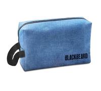 BLACKBEARD Borsa per kit da barba, borsa da viaggio, borsa da bagno da uomo, borsa da bagno da uomo, borsa in tessuto blu con cerniera, borsa da barba, borsa da viaggio per articoli da toeletta, borsa