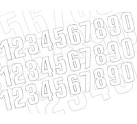 Blackbird Numero gara 1 7x5,5cm bianco set da 3, bianco