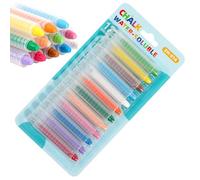 Blackboard Chalk Set - 12-Color Washable Matite per Blackboard Drawing with Ergonomic Holder | Premium Chalkboard Markers for Boys Girls Writing Classroom School Art Project Creative Learning Supplie
