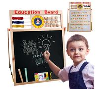 Blackboard Magnetica-Board Di Cancellazione A Secco In Legno, Cavalletto A Due Lati Con Supporto Abacus | Magnetic Art Board For Kids Education, Sketching Creative, Attività In Età Prescolare, Angolo