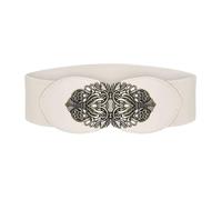 BlackButterfly 8 CM Elastico della Vita del Corsetto Fibbia Antica Cintura (Beige, XXL)