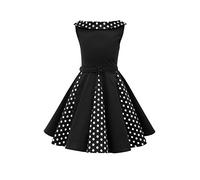 BlackButterfly Bambini Abito Vintage a Pois Anni '50 "Alexia (Nero, 13-14 Anni)