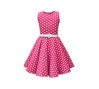 BlackButterfly Bambini Abito Vintage a Pois Anni '50 "Audrey (A Pois - Rosa, 7-8 Anni)