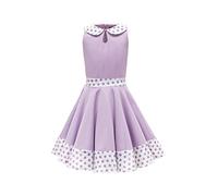 BlackButterfly Bambini Abito Vintage Anni '50 a Pois Zoey (Lilla, 9-10 Anni)