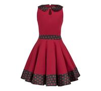 BlackButterfly Bambini Abito Vintage Anni '50 a Pois Zoey (Rosso, 7-8 Anni)