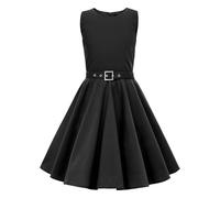 BlackButterfly Bambini Abito Vintage Anni '50 "Audrey Clarity (Nero, 3-4 Anni)