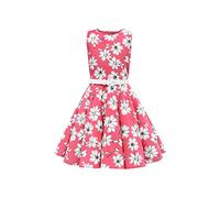 BlackButterfly Bambini Abito Vintage Anni '50 "Audrey Daisy (Floreale Rosa, 3-4 Anni)