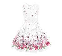BlackButterfly Bambini Abito Vintage Anni '50 'Kira' (Bianco - Fairy, 3-4 Anni)