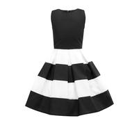 BlackButterfly Bambini Abito Vintage Anni '50 'Lilly' A Strisce (Nero, 5-6 Anni)