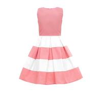 BlackButterfly Bambini Abito Vintage Anni '50 'Lilly' A Strisce (Rosa, 11-12 Anni)