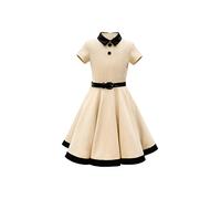 BlackButterfly Bambini Abito Vintage Clarity Anni '50 "Lucy (Champagne, 5-6 Anni)