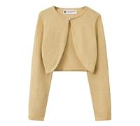 BlackButterfly Bambini Manica Lunga Scintillante Bolero Ragazze Cardigan (Oro, 9-10 Anni)