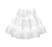 BlackButterfly Bambini Raso Organza Sottogonna Gonna (Bianco, 9-10 Anni)