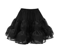 BlackButterfly Bambini Raso Organza Sottogonna Gonna (Nero, 5-6 Anni)