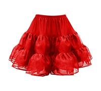 BlackButterfly Bambini Raso Organza Sottogonna Gonna (Rosso, 3-4 Anni)