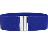 BlackButterfly Classico Interblocco Largo Elastico Stretto Allungare Girovita Retrò Cintura (Blu reale, L)