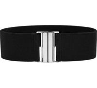 BlackButterfly Classico Interblocco Largo Elastico Stretto Allungare Girovita Retrò Cintura (Nero, M)