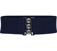 BlackButterfly Classico Triplo Gancio Largo Elastico Stretto Allungare Girovita Cintura (Blu mezzanotte, M)