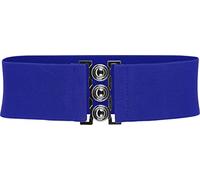 BlackButterfly Classico Triplo Gancio Largo Elastico Stretto Allungare Girovita Cintura (Blu reale, M)