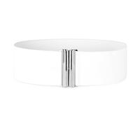 BlackButterfly Farfalla Nera Cinghia Elastica Larga 7.5 CM Con Gancio Fibbia (Bianco, XL)