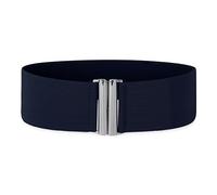 BlackButterfly Farfalla Nera Cinghia Elastica Larga 7.5 CM Con Gancio Fibbia (Blu Mezzanotte, XL)