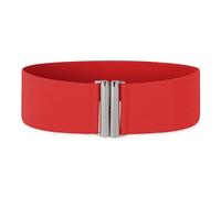 BlackButterfly Farfalla Nera Cinghia Elastica Larga 7.5 CM Con Gancio Fibbia (Rosso, L)