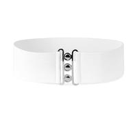 BlackButterfly Fibbia Della Cintura Larga In Vita Chiusura Elastica 7.5 CM (Bianco, 3XL)