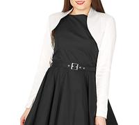 BlackButterfly Formale Raso a Maniche Lunghe Bolero (Avorio, 2XL)