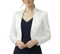 BlackButterfly Formale Raso a Maniche Lunghe Bolero Giacca (Avorio, 2XL)