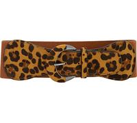 BlackButterfly Largo PU Elastico Allungare Fibbia Girovita Cintura (Marrone - Leopardato, 2XL)